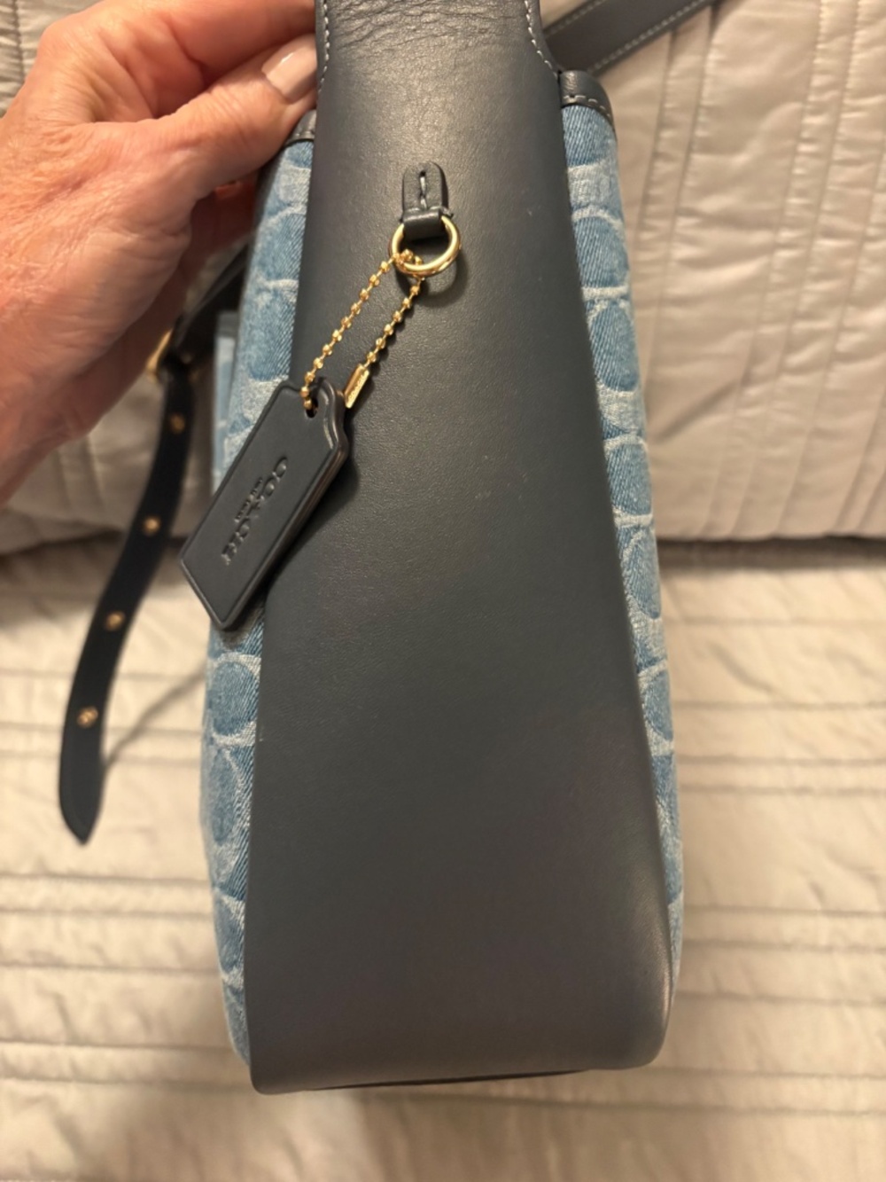 Coach Hadley Convertible Crossbody Bag In Signature Denim - Picture 10 of 13